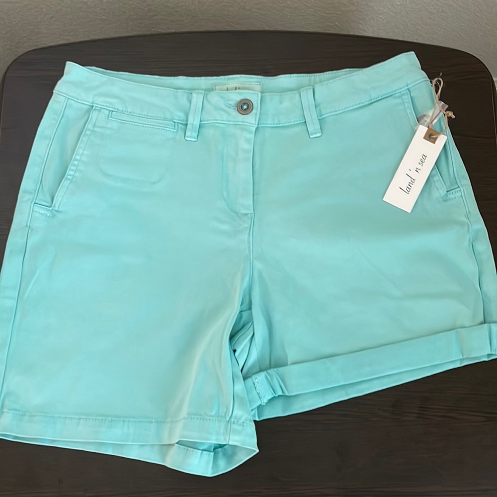 land ‘n sea Teal Sky Short